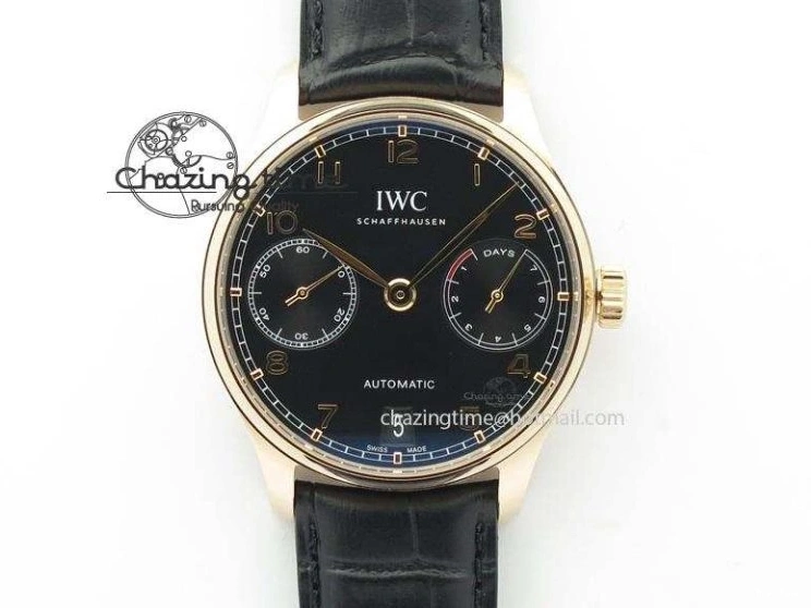 MIROTIME 0514 Portuguese Tourbillon IW5046 RG ZF Best Edition White Dial on Brown Leather Strap UrbanStyle 7144